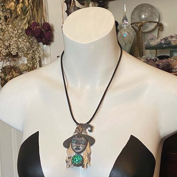 Artisan handmade Flora & Luna Witch Pendants - Picture 2 of 5